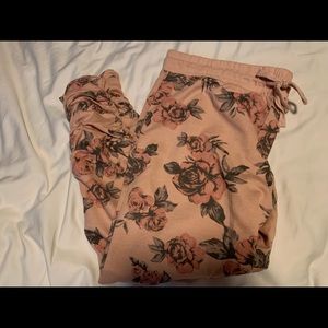 Dusty pink rose joggers